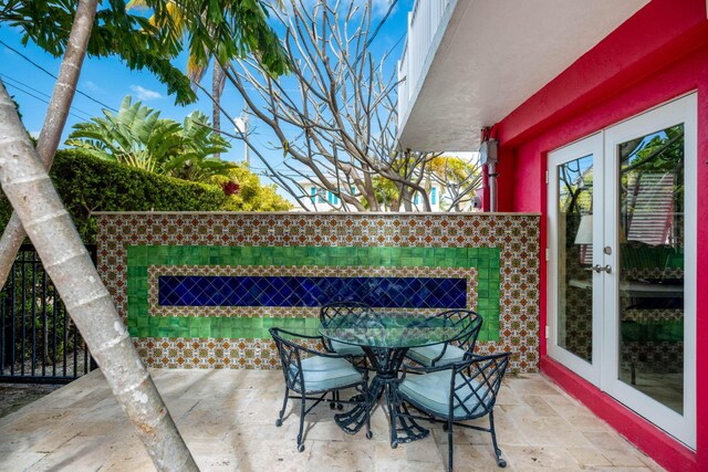 view of patio with french doors