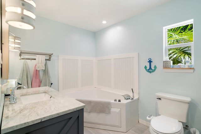 217 Gasparilla Dr, Key Largo, FL 33037 - full bath with a bath, vanity, and recessed lighting