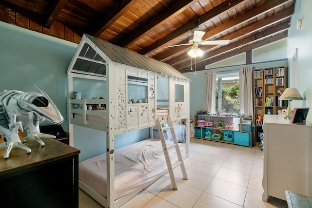 217 Gasparilla Dr, Key Largo, FL 33037 - bedroom featuring wooden ceiling and tile patterned floors