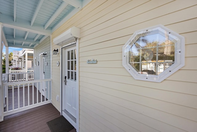 view of exterior entry