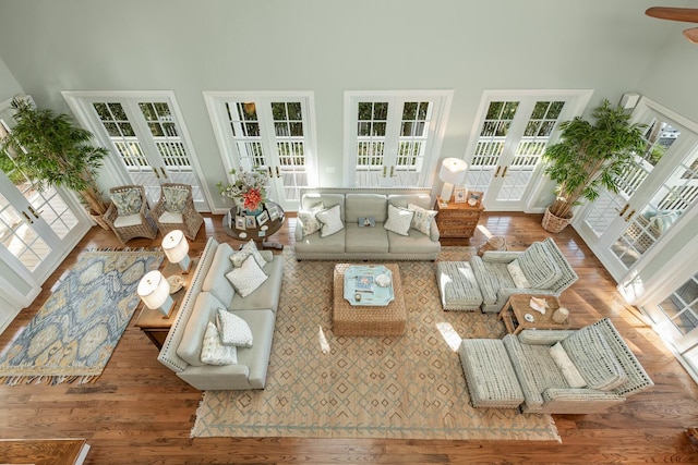 sunroom / solarium with french doors