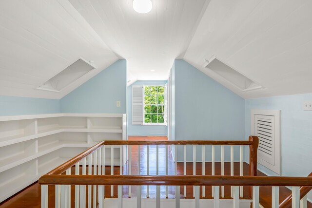 interior space with vaulted ceiling