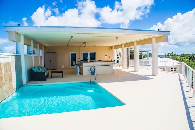 view of pool with a patio