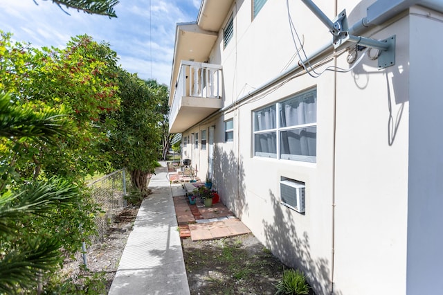 view of home's exterior featuring cooling unit