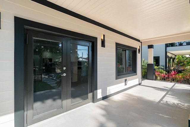 view of patio featuring a porch