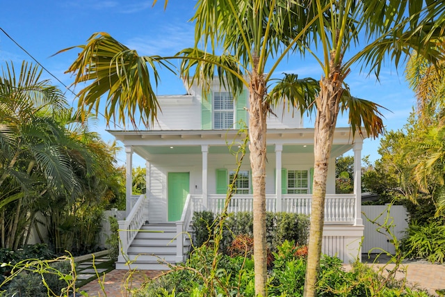 view of front of house featuring covered porch