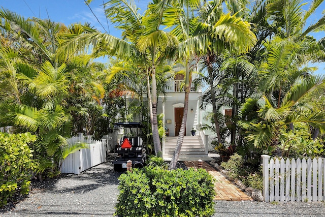 205 Virginia St, Key West, FL 33040 - view of front of home with stairs and stucco siding