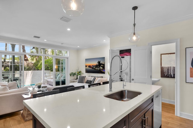 205 Virginia St, Key West, FL 33040 - kitchen featuring open floor plan, light countertops, and recessed lighting