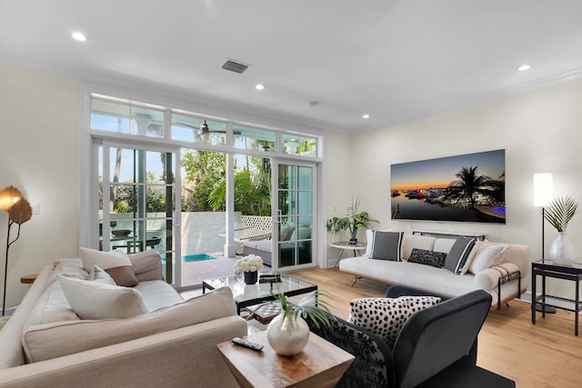 205 Virginia St, Key West, FL 33040 - living room with healthy amount of natural light, light wood-type flooring, and recessed lighting