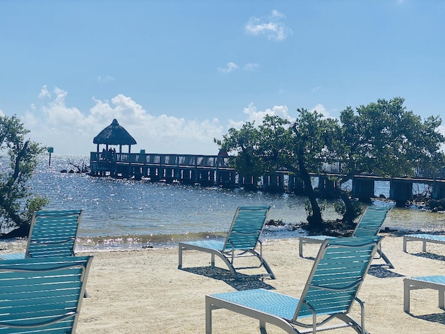 view of property's community with a water view