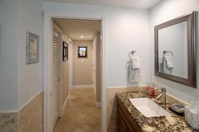 bathroom featuring vanity