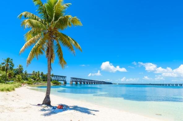 property view of water with a beach view