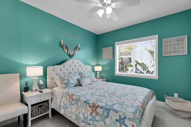 bedroom with ceiling fan