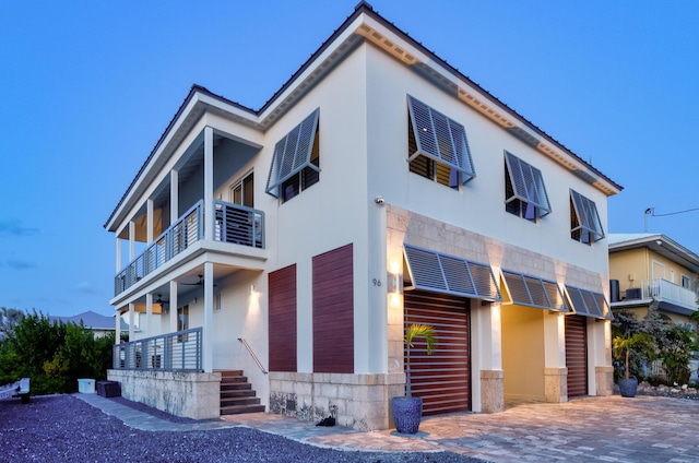 exterior space with a balcony