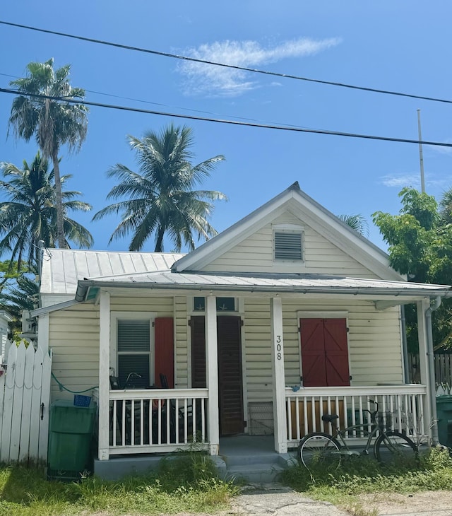 bungalow-style home with a porch