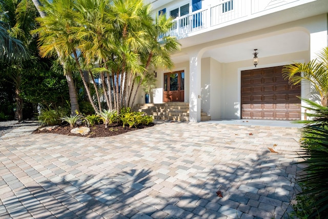 exterior space with a balcony