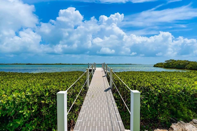 view of home's community featuring a water view