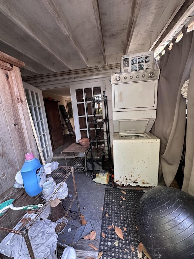 1014 Varela St Unit 3, Key West, FL 33040 - misc room with stacked washer / dryer