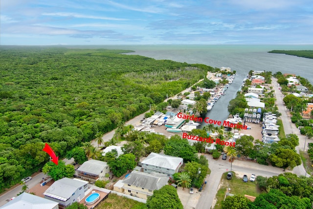 15 Garden Cove Dr, Key Largo, FL 33037 - drone / aerial view of a forest and a nearby body of water