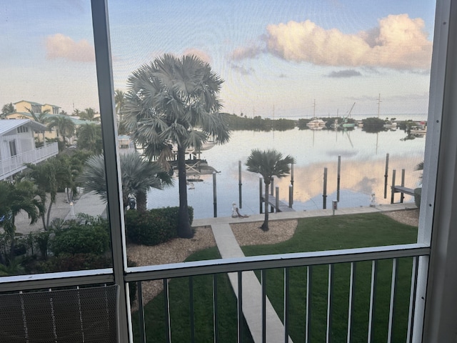 view of water feature