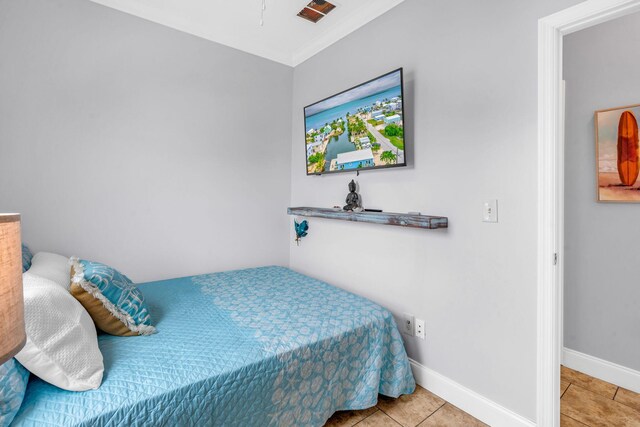 view of tiled bedroom