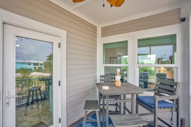 view of sunroom