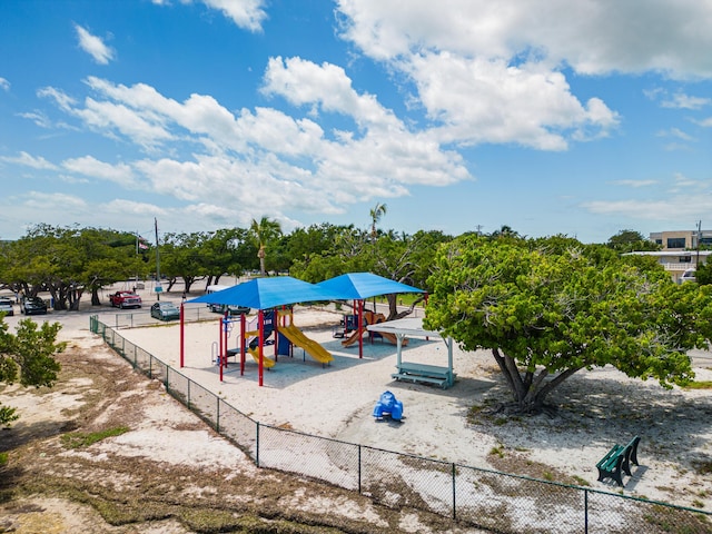 community playground featuring fence