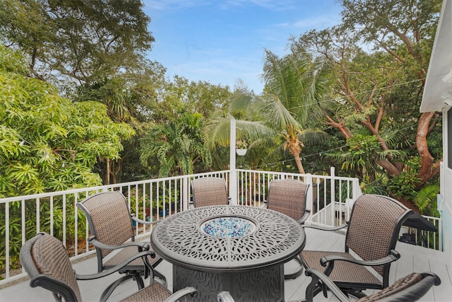 view of wooden deck