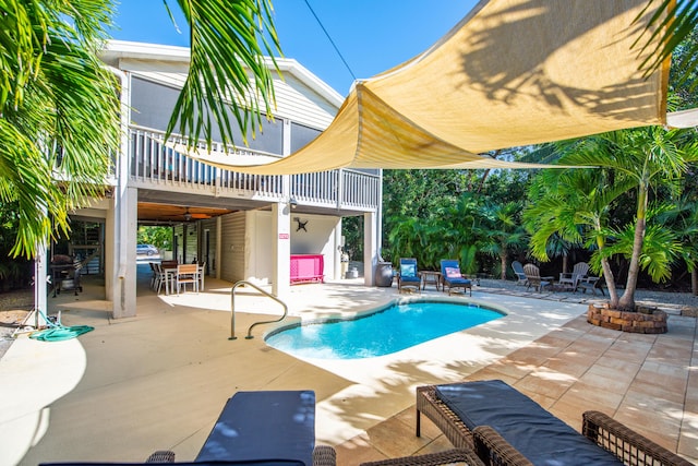 view of pool with a patio area