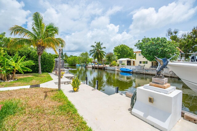 exterior space featuring a water view