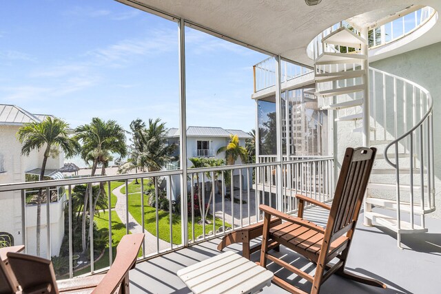 view of sunroom