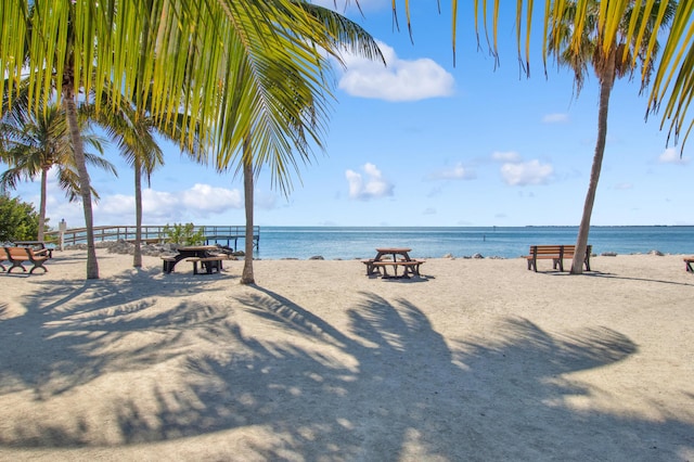 property view of water with a view of the beach