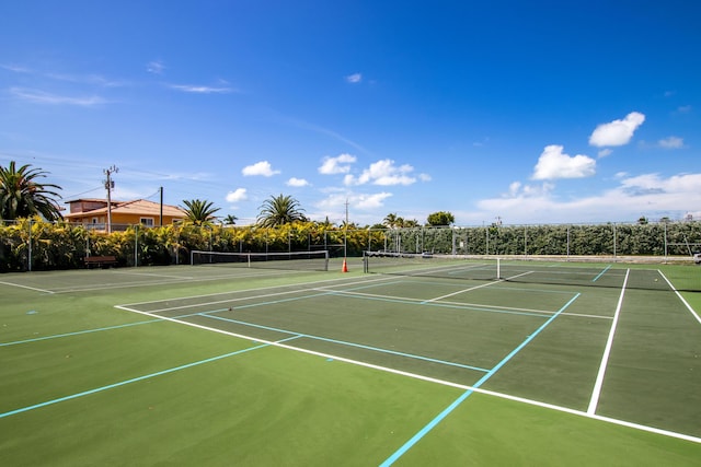 view of tennis court