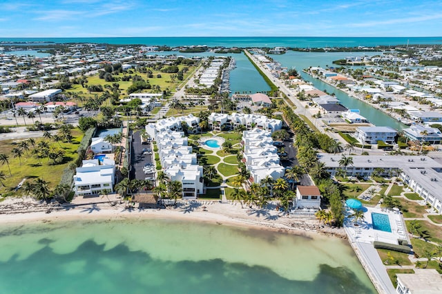 601 W Ocean Dr Unit 411C, Key Colony, FL 33051 - drone / aerial view of a nearby body of water and a pool area