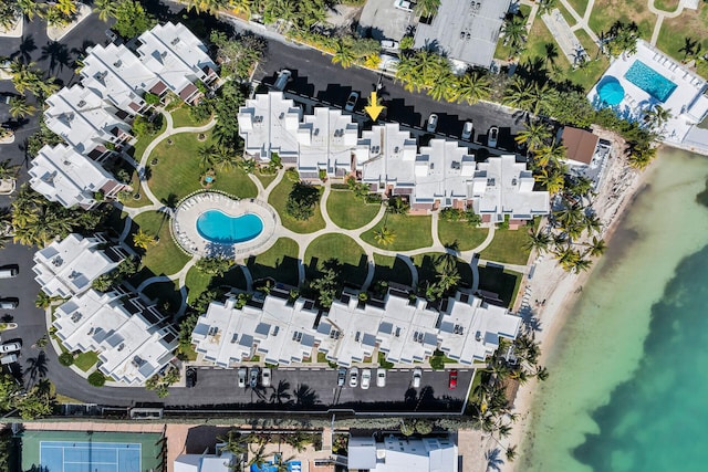 601 W Ocean Dr Unit 411C, Key Colony, FL 33051 - aerial view of property's location featuring a pool