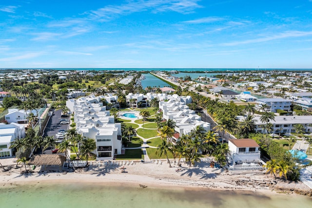 601 W Ocean Dr Unit 411C, Key Colony, FL 33051 - aerial view of residential area featuring waterfront with a beach
