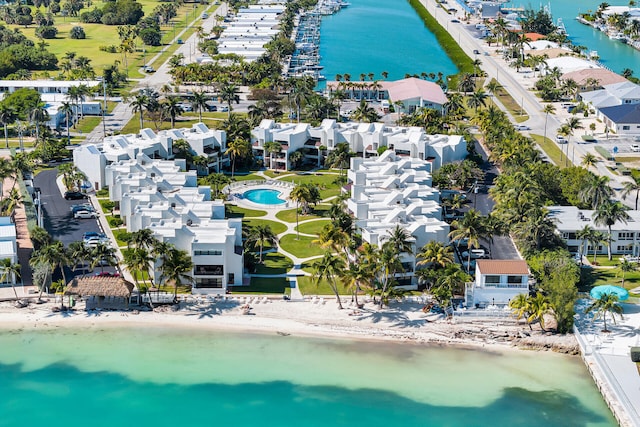 601 W Ocean Dr Unit 411C, Key Colony, FL 33051 - aerial perspective of suburban area with waterfront with a beach