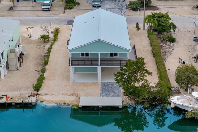 22737 Blackbeard Ln, Cudjoe, FL 33042 - birds eye view of property featuring a water view