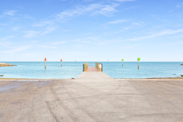 water view featuring a beach view