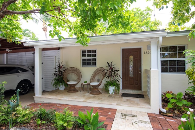 view of doorway to property