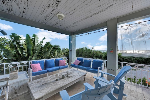 view of patio with outdoor lounge area