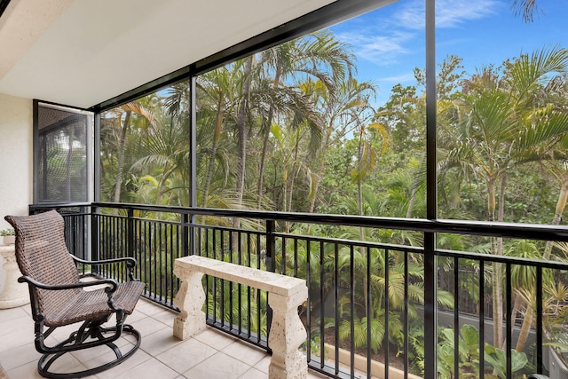 view of sunroom