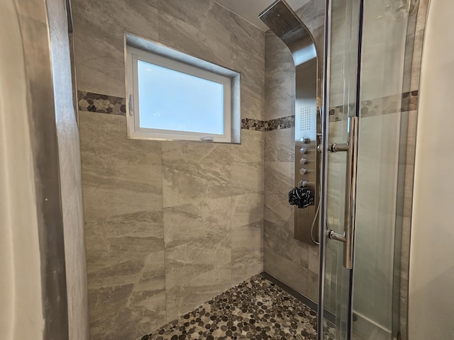 bathroom with walk in shower