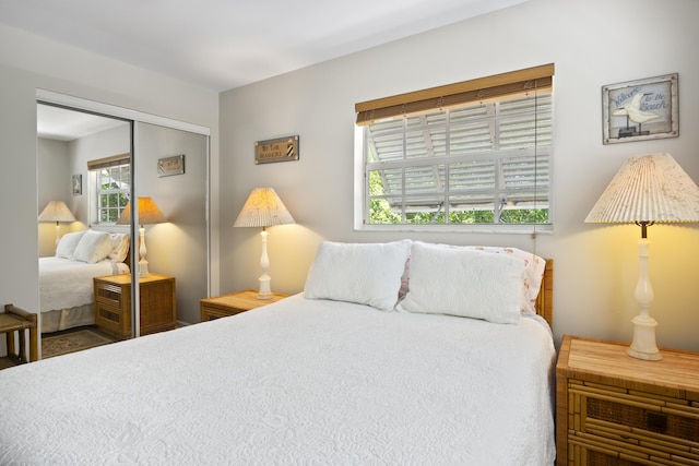 bedroom with a closet