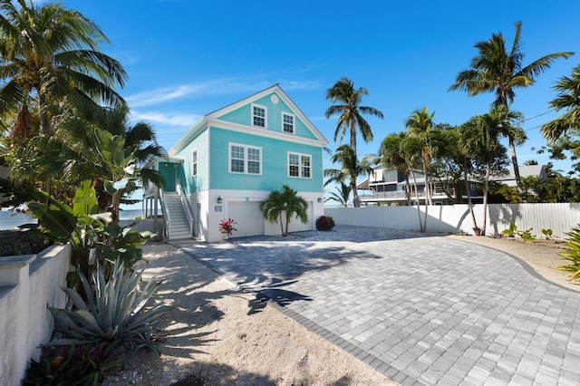 view of front of house featuring a garage