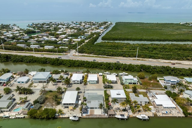 159 Iroquois Dr, Islamorada, FL 33036 - bird's eye view featuring a water view and a residential view