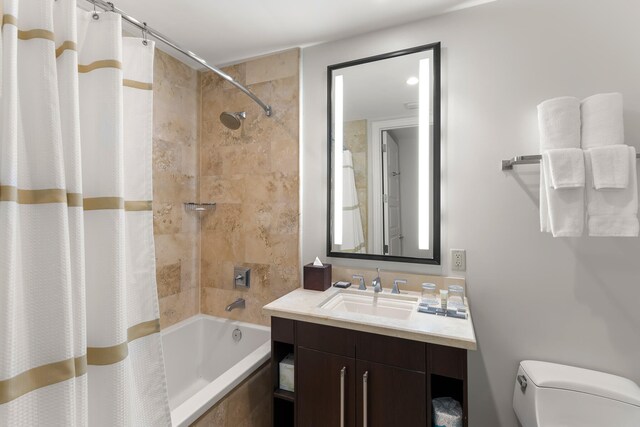 3841 N Roosevelt Blvd Unit 222, Key West, FL 33040 - full bathroom with vanity, toilet, and shower / bath combo with shower curtain