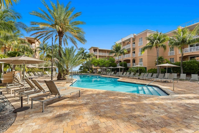 3841 N Roosevelt Blvd Unit 222, Key West, FL 33040 - view of swimming pool featuring a patio