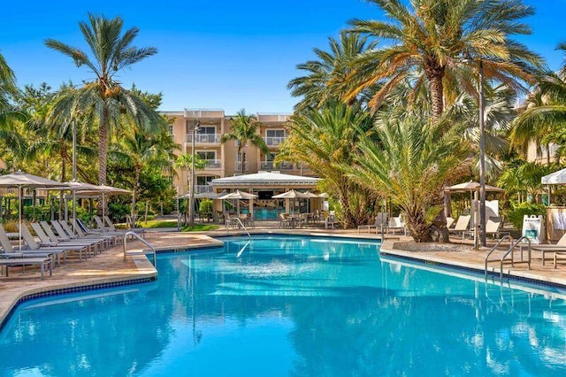 3841 N Roosevelt Blvd Unit 222, Key West, FL 33040 - view of swimming pool with a patio