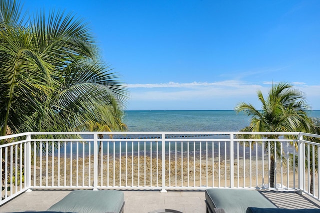 water view featuring a beach view